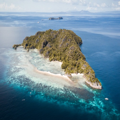 Ile Raja Ampat Papouasie de l'ouest drone